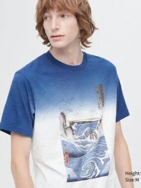 UNIQLO UT x MFA "Awa Province Naruto Whirlpools" Graphic T-Shirt – Blue (M)